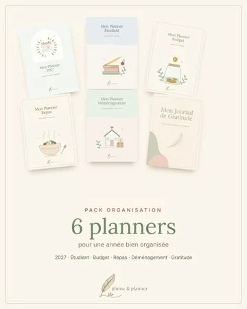 Affiche du pack Organisation : 6 planners